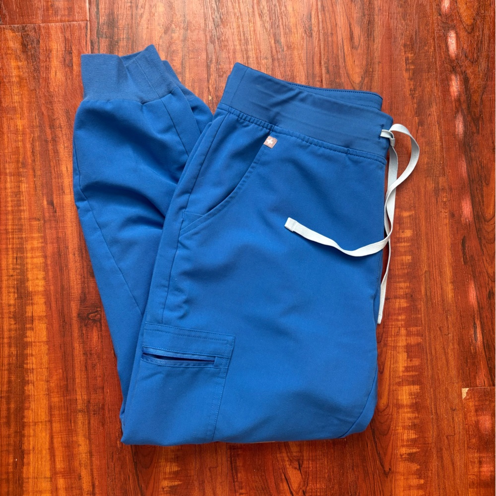 Royal blue figs scrub pants